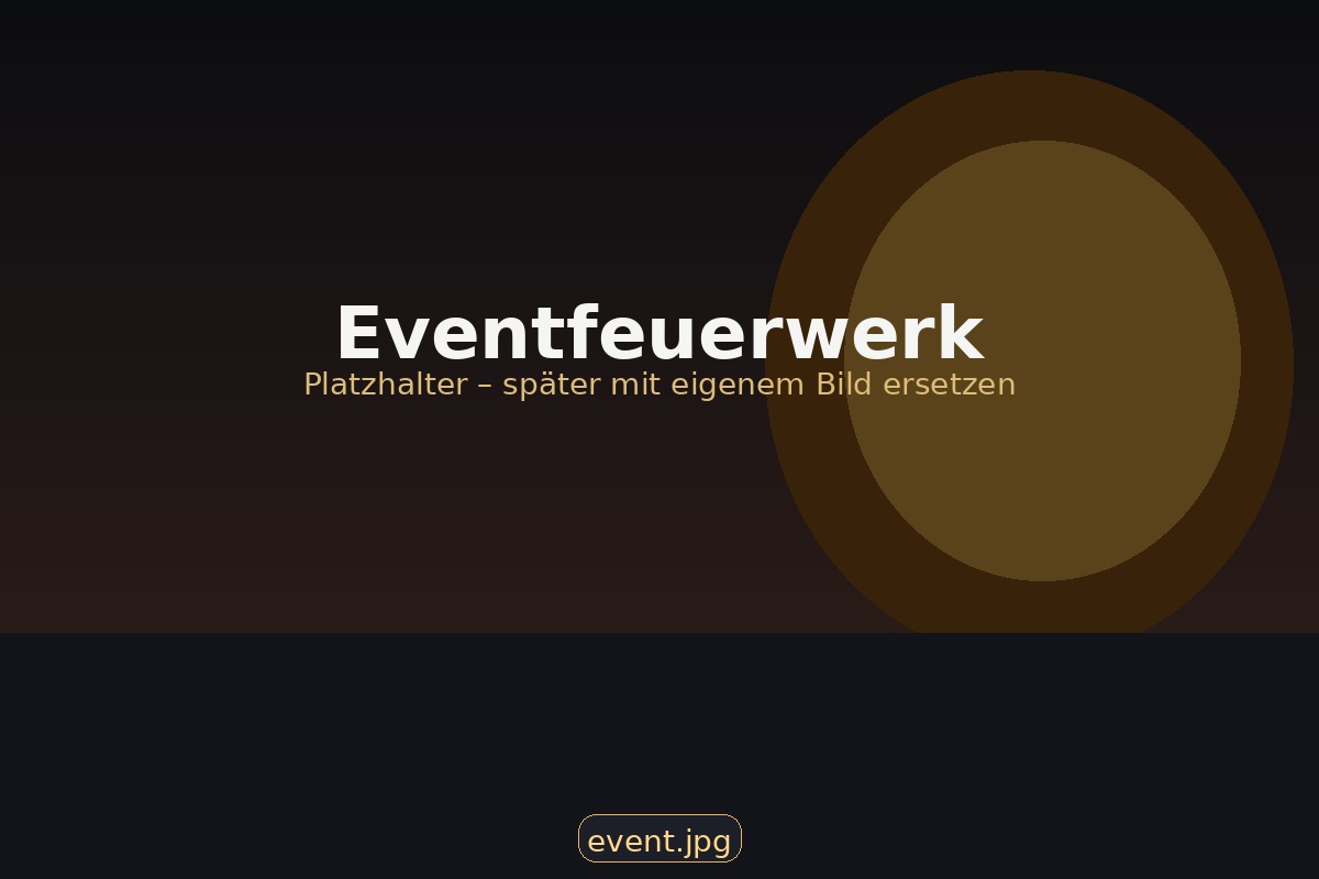 Feuerwerk bei einer Veranstaltung